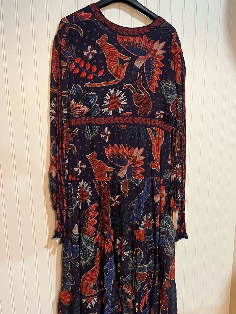 FARM Rio Deep Purple Floral Maxi Dress with Red & Blue Accents - Picture 9 of 9